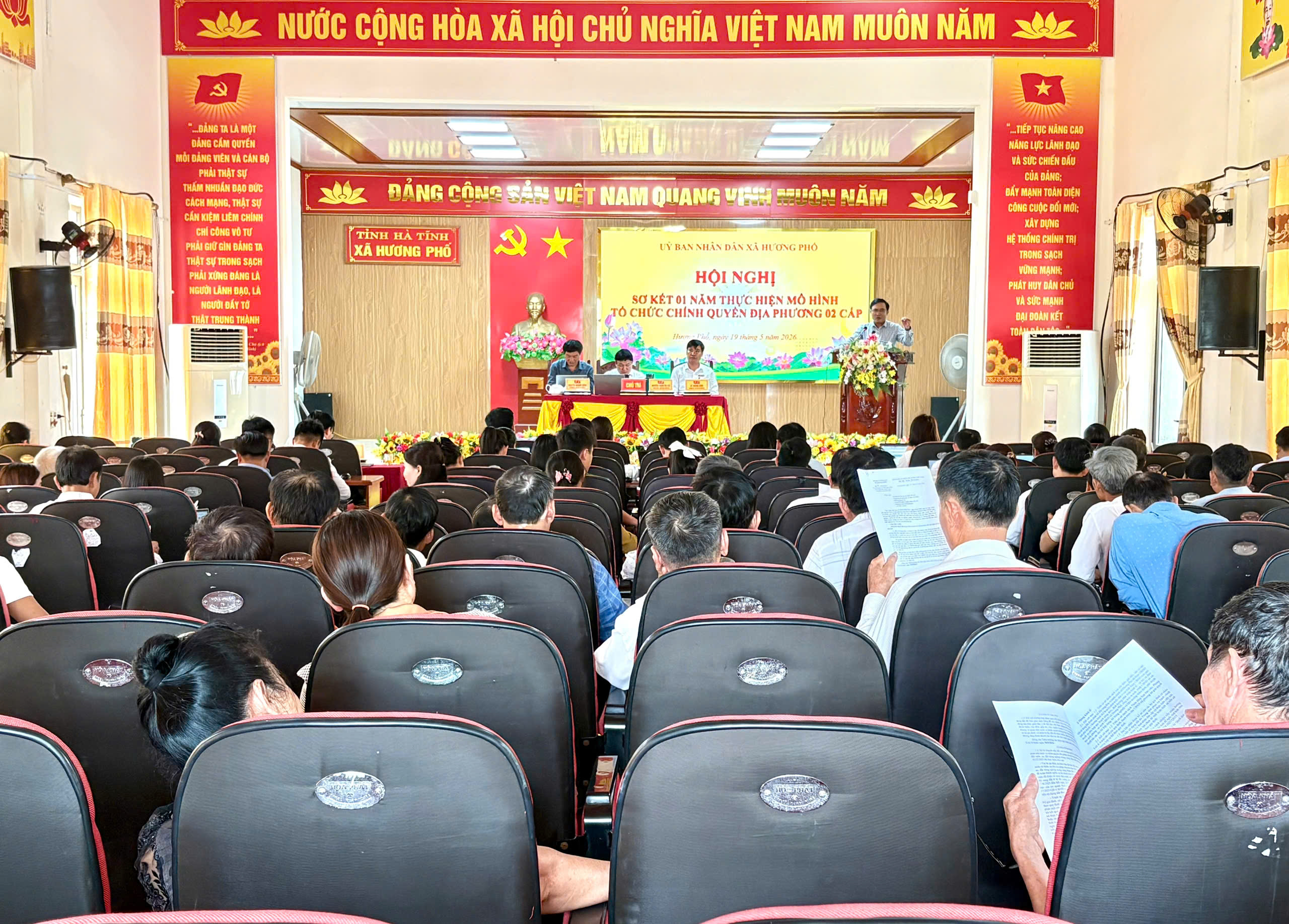 Xã Hương Phố sơ kết 01 năm thực hiện sắp xếp đơn vị hành chính và vận hành chính quyền địa phương 02 cấp 