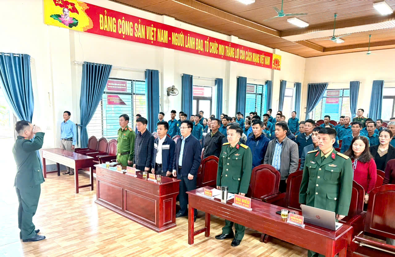 Xã Hương Phố khai mạc huấn luyện Dân quân năm thứ nhất năm 2026        