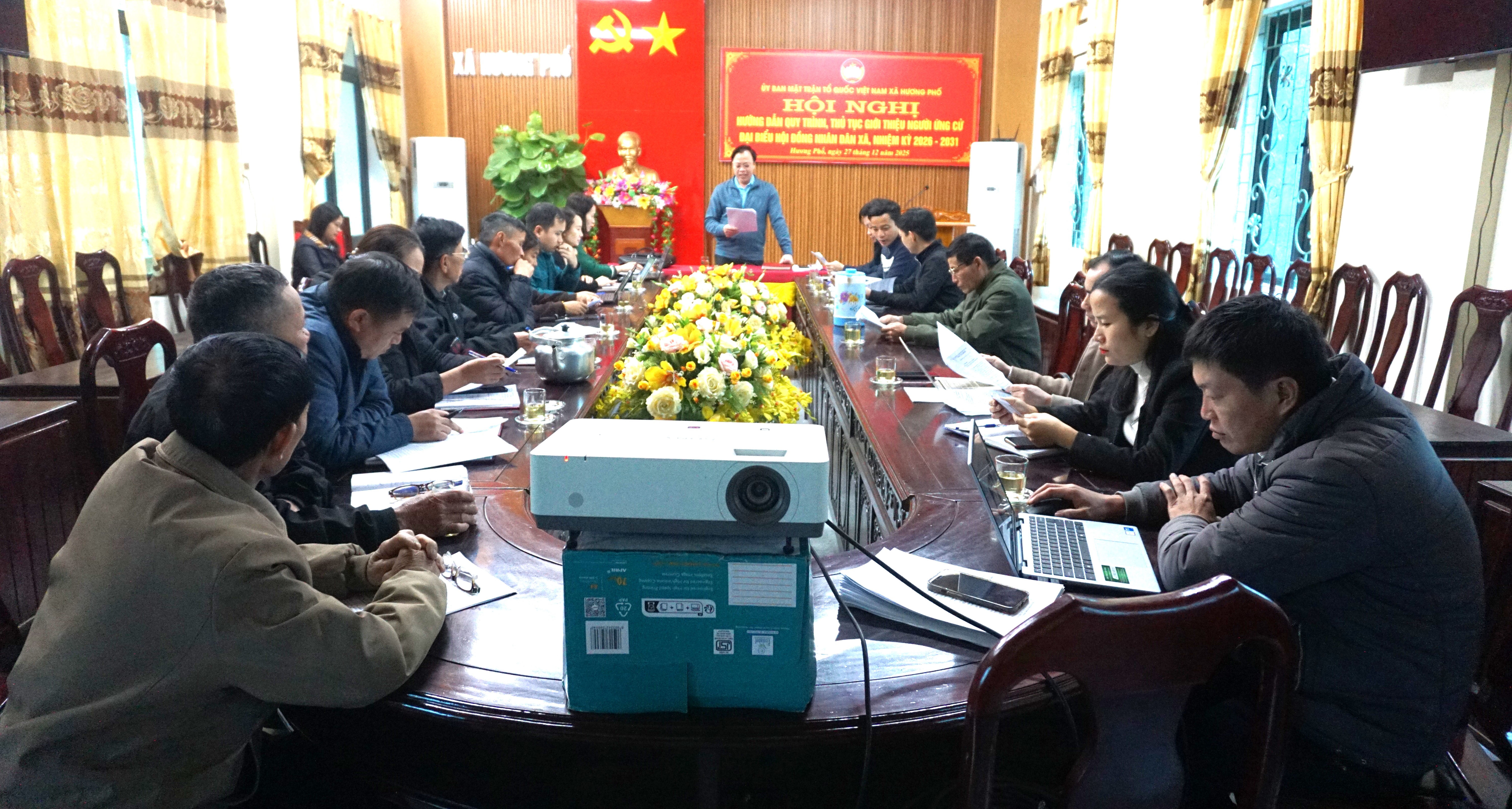 Xã Hương Phố tổ chức hội nghị hướng dẫn giới thiệu người ứng cử đại biểu HĐND xã nhiệm kỳ 2026–2031