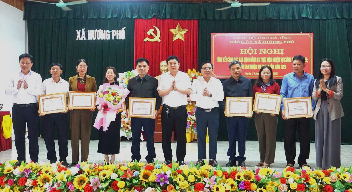 Đảng bộ xã Hương Phố tổng kết công tác xây dựng Đảng năm 2025, triển khai nhiệm vụ 2026
