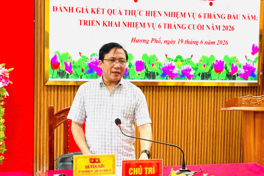 Hương Phố đánh giá kết quả thực hiện Nghị quyết 57-NQ/TW và công tác chuyển đổi số 6 tháng đầu năm 2026