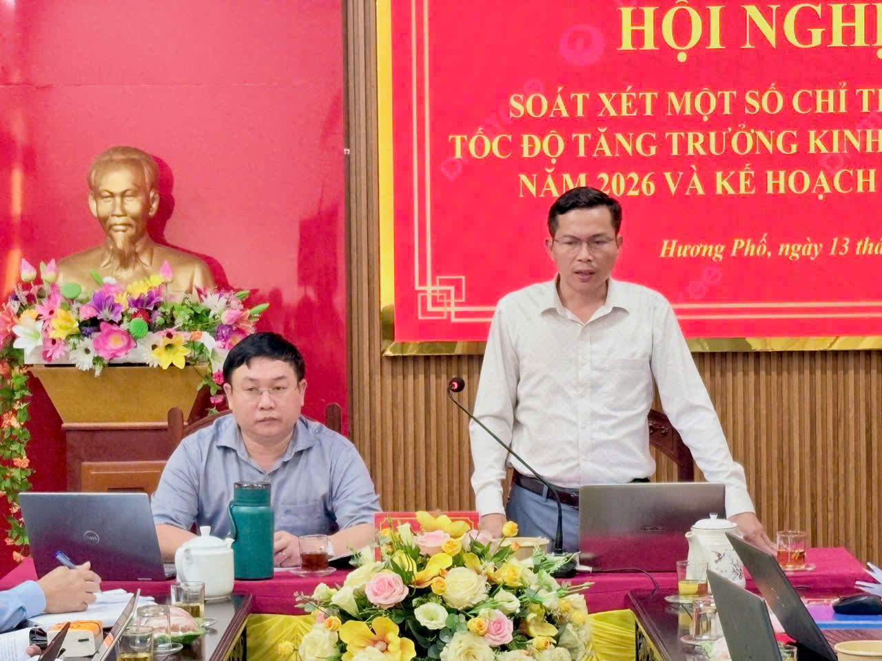 Xã Hương Phố rà soát số liệu, xây dựng kịch bản tăng trưởng năm 2027