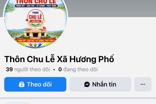 Xã Hương Phố: 12/12 thôn thành lập fanpage, đổi mới công tác tuyên truyền trên không gian mạng