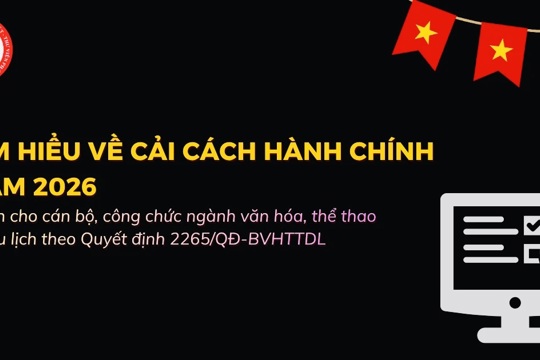 Công văn hưởng ứng, tham gia cuộc thi tìm hiểu về cải cách hành chính ngành văn hóa, thông tin, thể thao và du lịch.