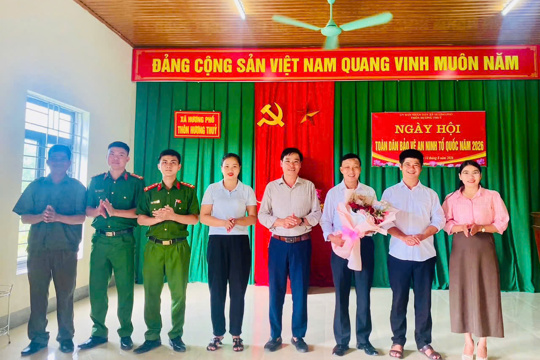 Các đoàn công tác của Ban Thường vụ Đảng ủy xã dự Ngày hội toàn dân bảo vệ an ninh Tổ quốc