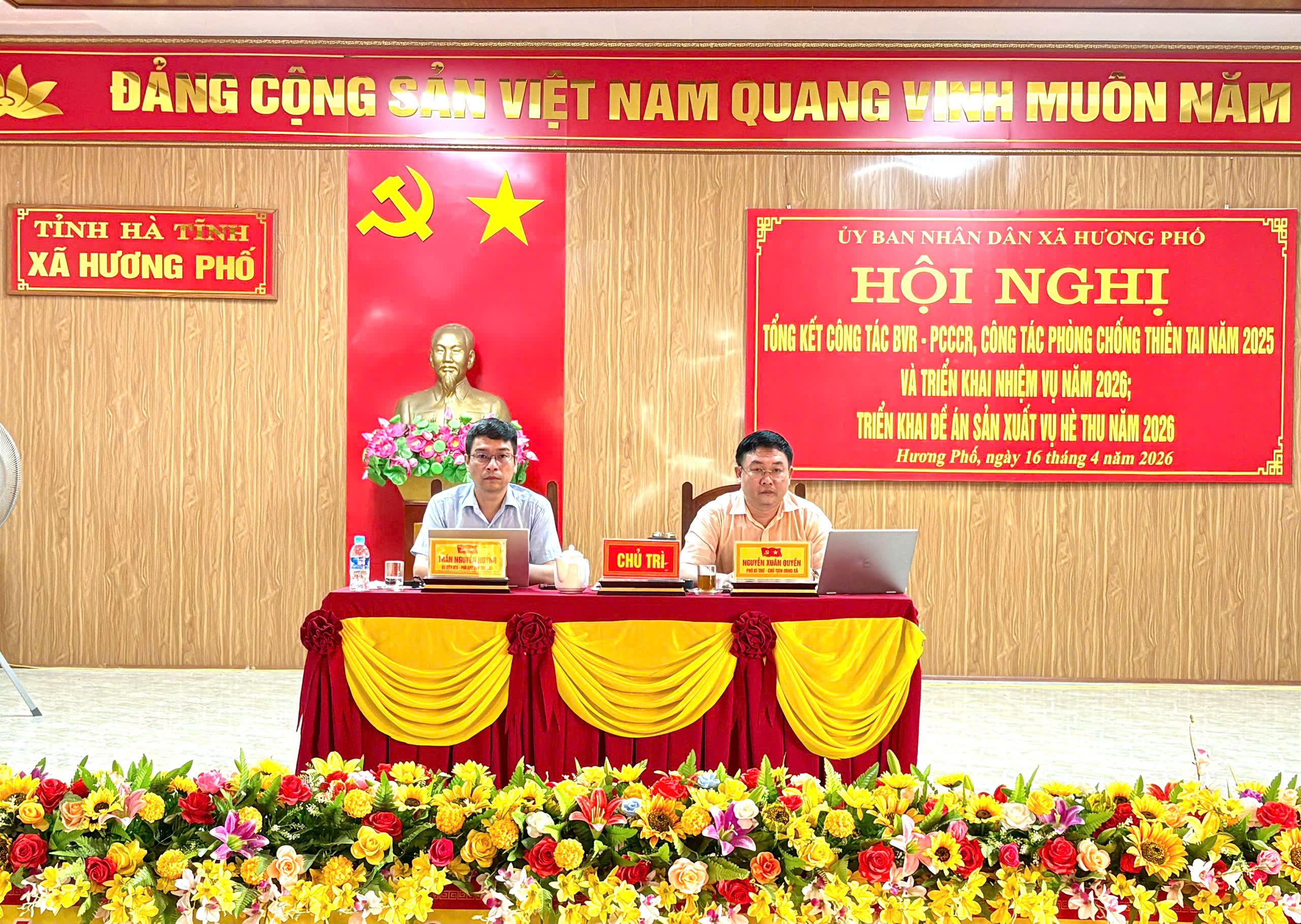 Hương Phố tổng kết công tác BVR-PCCCR, PCTT năm 2025 và triển khai sản xuất Hè Thu 2026 