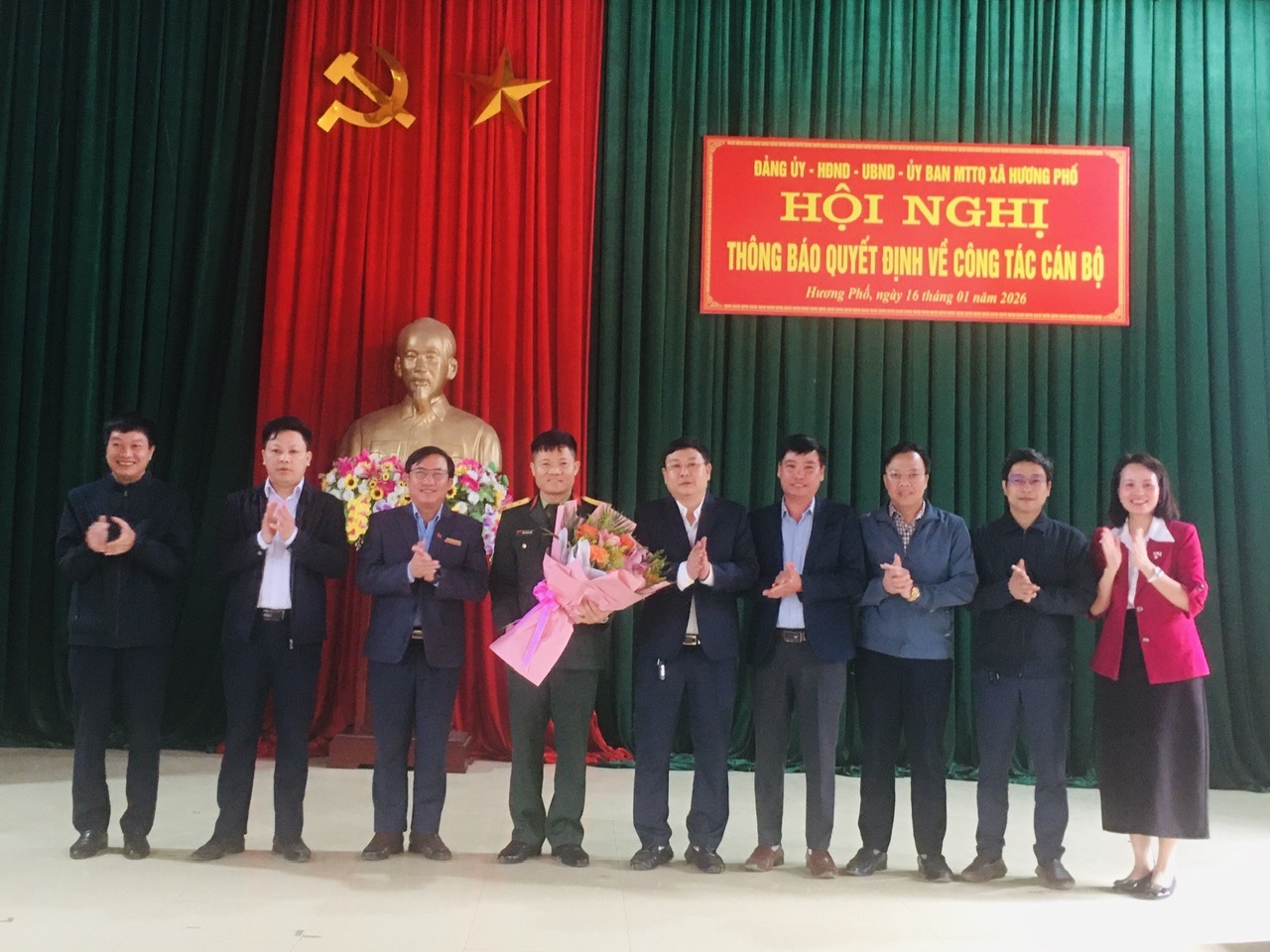 Trung tá Phan Thanh Sơn, giữ chức Chỉ huy Trưởng Ban CHQS xã Hương Phố  