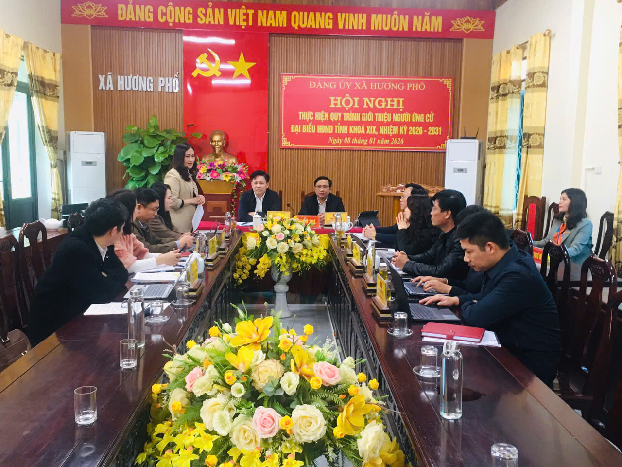 Xã Hương Phố tổ chức hội nghị thực hiện quy trình giới thiệu người ứng cử đại biểu HĐND tỉnh khóa XIX và đại biểu HĐND xã, nhiệm kỳ 2026 – 2031